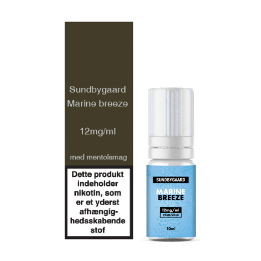 Sundbygaard Marine Breeze 10ml e-væske flaske med mentholsmag