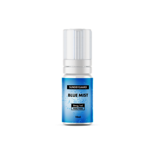 Sundbygaard Blue Mist 10ml e-væske flaske med mentholsmag