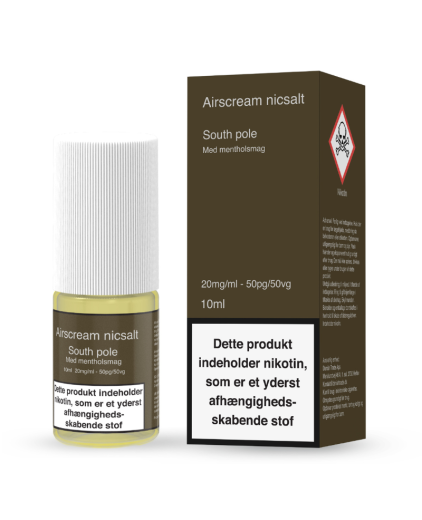 Airscream Nicsalt South Pole 20mg 10ml nikotinsalt e-væske flaske