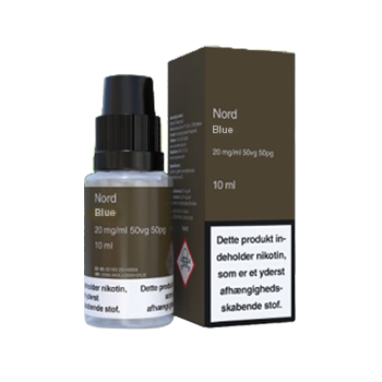 Nord Blue 50/50 10ml 20mg e-væske flaske med mentholsmag