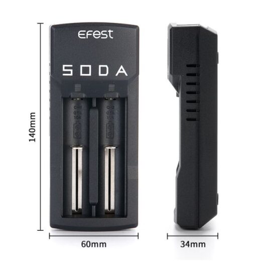 Efest Soda Charger Black batterioplader til e-cigaret batterier